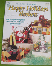 PLASTIC CANVAS HAPPY HOLIDAY BASKETS STITCH 8 BASKETS FOR HOLIDAYS 181051