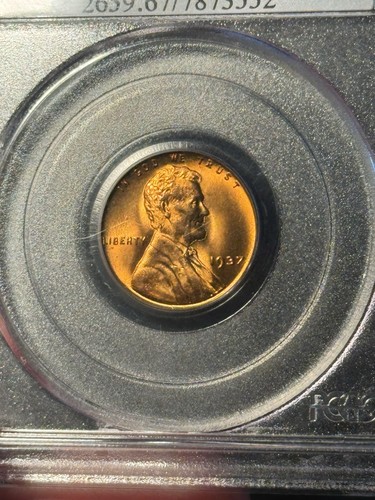 PCGS MS67 RD 1937 Lincoln Wheat Cent Green CAC Sticker Red - Picture 3 of 8