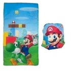 Super Mario 2 Piece Kids Sleeping/Slumber Bag & Sling Bag Set, 46"(L) X 26"(W)