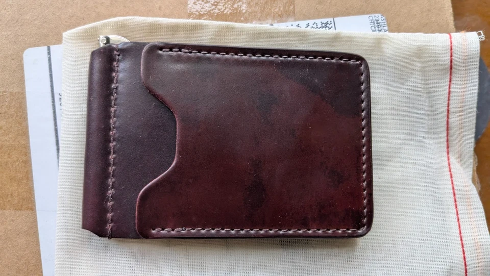 Ashland Shell Cordovan Capone Money Clip Wallet in Color No. 8 - New in Box! - Image 2 of 4