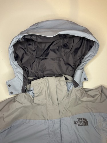 Women’s The North Face Hyvent Jacket Large Blue & Beige Ski Snow Hooded Full Zip - Picture 6 of 11