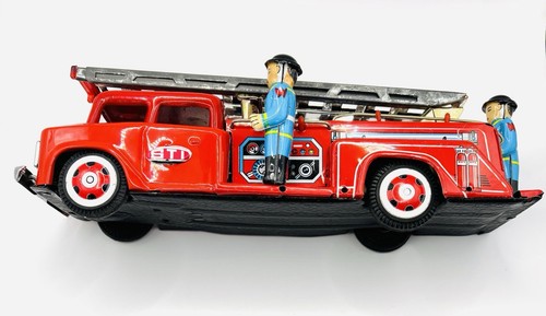 Friction Fire TrucK with Siren Original Box MF 718 - Picture 6 of 18