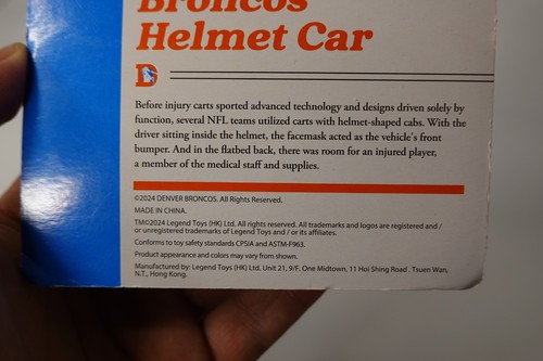 Denver Broncos Replica Helmet Car NFL Gate Souvenir Broncos - Picture 6 of 10