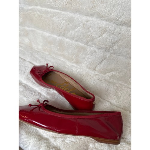 Sam Edelman Zooey 9,5 M Balletto Piatto Rosso Vegan Pelle Romantico Balletcore - Foto 4 di 5