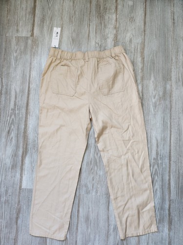 NWT Liz Claiborne Beige Pants Lyocell Cotton Blend High Waist Straight Leg Sz 10 - Picture 11 of 11