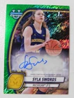 2024-25 BOWMAN UNIVERSITY CHROME SYLA SWORDS GREEN SHIMMER REFRACTOR AUTO #65
