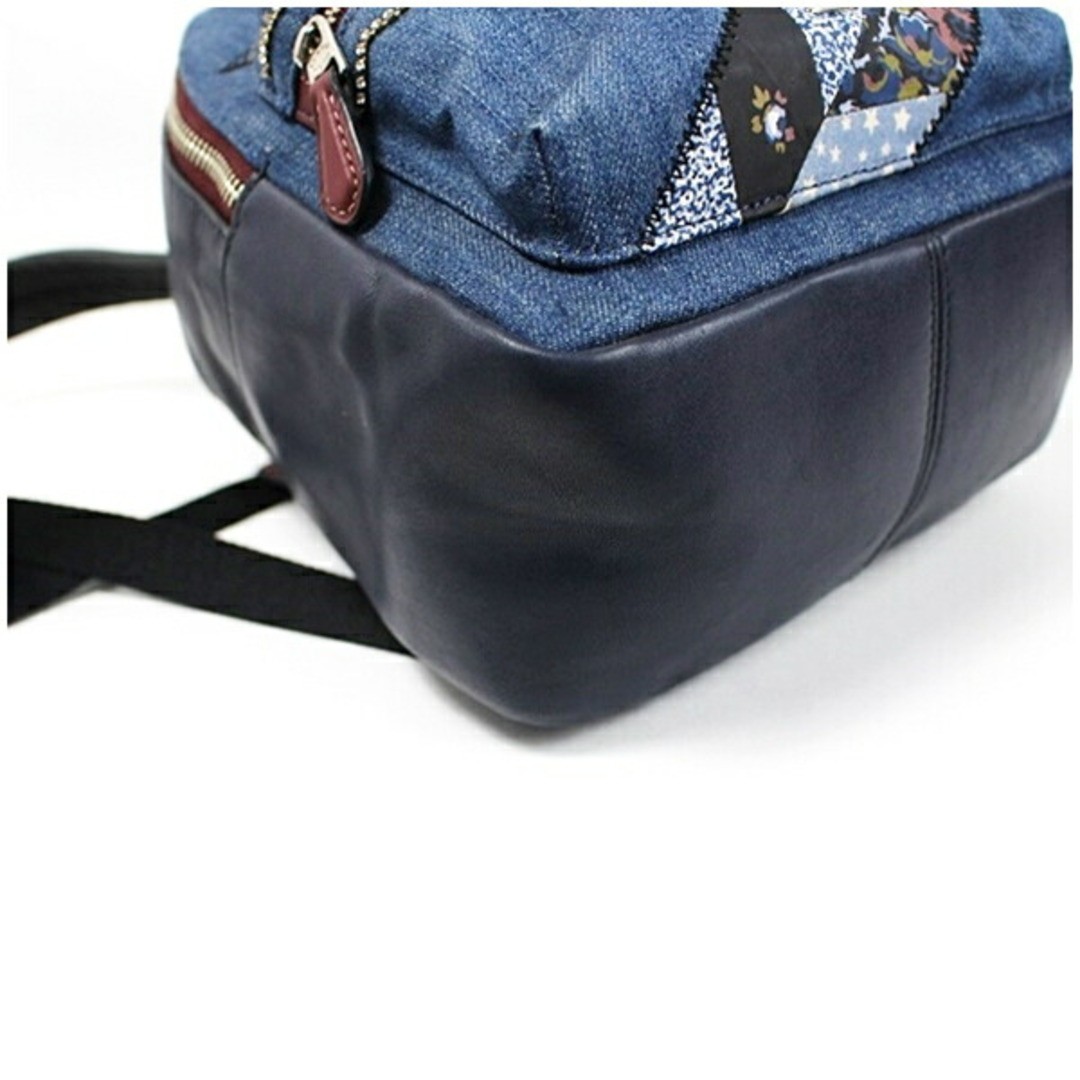 Coach Mini Denim Backpack with Star Patch Navy Le… - image 6