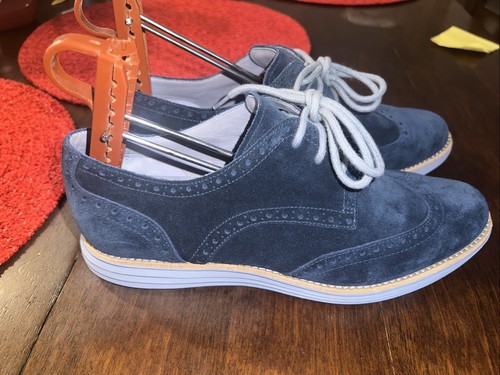 Cole Haan Lunargrand Oxford Lederschuhe blau Damengröße 8,5 B - Bild 2 von 9