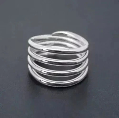 925 Sterling Silver, Solid Silver, Band Ring, Open Layered Band Ring