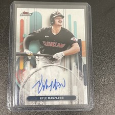 2025 Topps Finest Kyle Manzardo On Card Base Auto Cleveland Guardians 