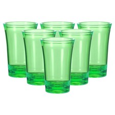 6pcs Shot Glasses 1.2oz Polystyrene for Cocktail, Green
