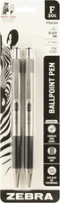 Zebra Pen F-301 Ballpoint Fine Point 0.7mm Stainless Steel Retractable Ballpoint