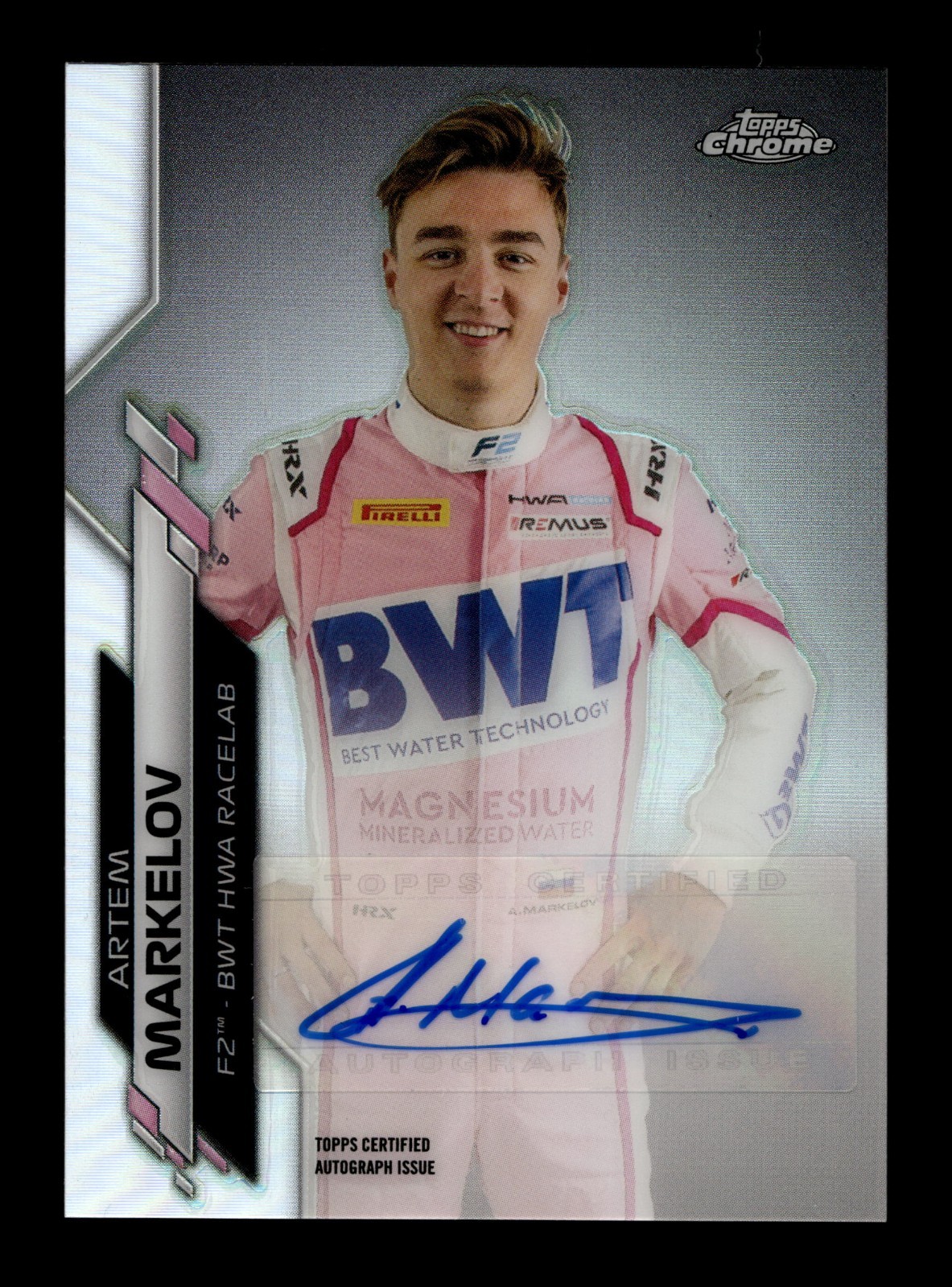 2020 Topps Chrome Formula 1 F1 Refractor Artem Markelov Auto Autograph 212/366