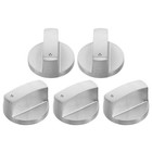  5pcs Gas Burner Knob Replacement - Range Cooker Control Knobs Metal Rotary Hob