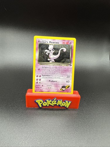 Vintage Pokemon TCG Gym Challenge Rocket's Mewtwo 14/132 Holo Swirl 🌀 Exc/NM - Bild 3 von 9
