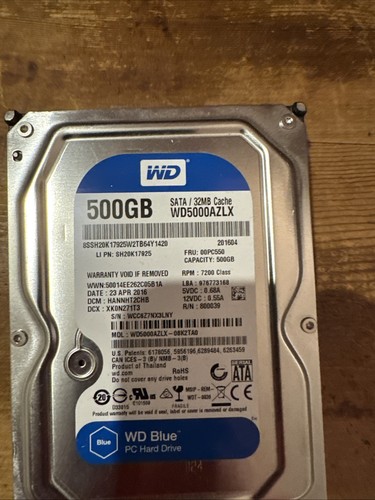 Western Digital Blue 500GB 3.5" SATA Desktop Hard Drive 7200RPM Tested - Picture 2 of 9