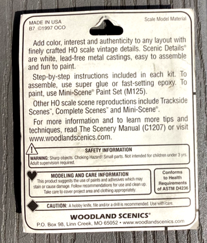 WOODLAND SCENICS 1/87 HO SCALE SCENICS DETAILS GAS STATION METAL MODEL KIT D 223 - Picture 12 of 12