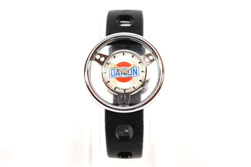 Orologio svizzero DATSUN anni 60 volante cromato vecchia Inghilterra DATSUN orologio da polso