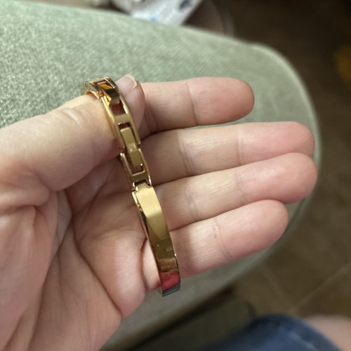 Anne Klein Armband creme rosa Emaille roségoldfarben 6 Zoll - Bild 3 von 5