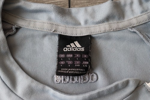 VTG Y2K ADIDAS DAVID BECKHAM PREDATOR DRAGON EMBROIDERED GRAY JERSEY TOP 2005 L - Picture 2 of 10