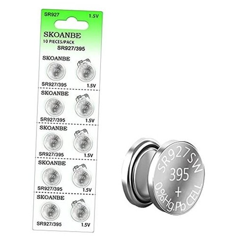 10PCS LR926 SR927SW 1.5V AG7 399 395 395A LR57 Button Coin Cell Watch Battery