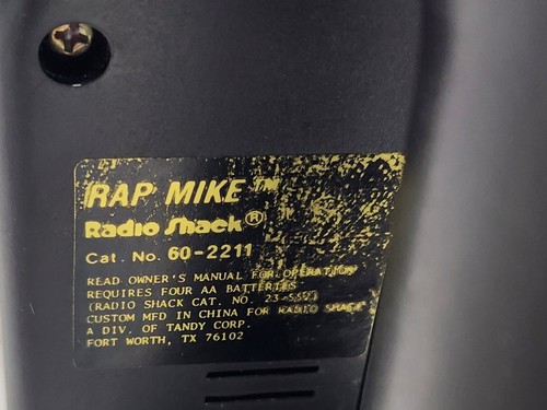 Radio Shack Rap Mike Mikrofon mit Beat Lights Lautsprecher 60-2211 RAR Rarität - Bild 3 von 7