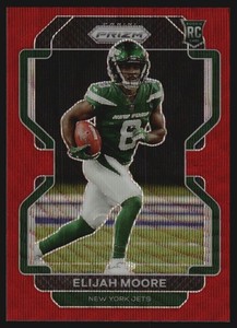 2021 Panini Prizm Prizms Red Wave #346 Elijah Moore /149