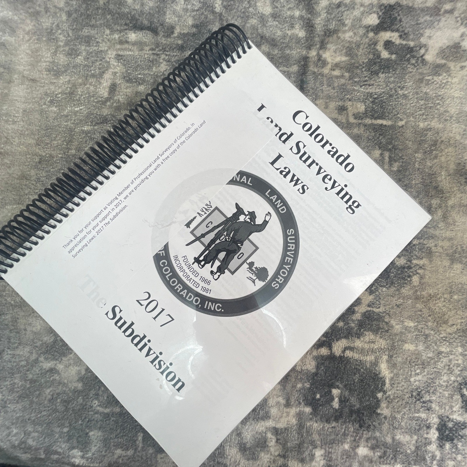 Colorado Land Surveying Laws 2017 The Subdivision Professional Reference
