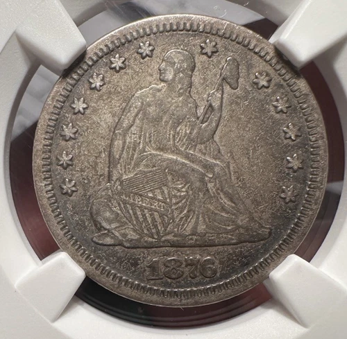 1876 CC Seated Liberty Quarter VF Very Fine 20 NGC Certified