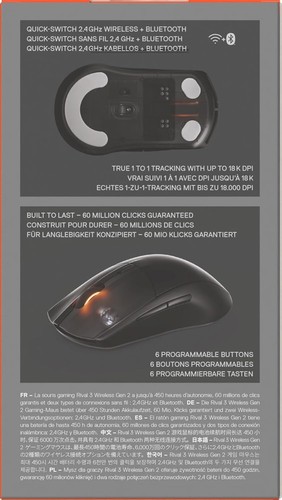 SteelSeries Rival 3 Wireless Gen 2 Gaming Mouse - 2.4GHz and Bluetooth -...  - Picture 13 of 15