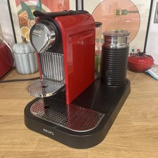 Krups Citiz Nespresso XN7305 Espresso Pod Coffee Machine Milk Frother Red +Stand