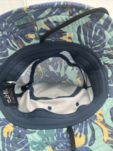 Salt Life Hat Youth Fishing Wide Brim Venting Chin Strap Salty Saltlife - Picture 9 of 9