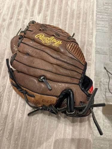 Rawlings RHT Baseball Glove Brown Leather Used Goo