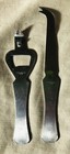 Vintage Japanese Stainless Steel Bottle Opener & Cheese Knife Floral Engraved — photo 2