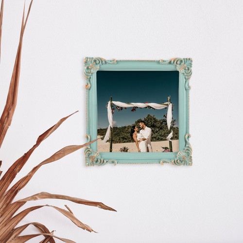  2 Pcs Baroque Picture Frame Tiny Ornament Photo Decorative Frames - Picture 5 of 12