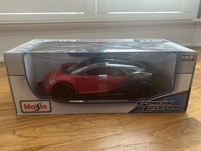Maisto 1:18 Diecast Model Special Edition - Bugatti Chiron Red / Black