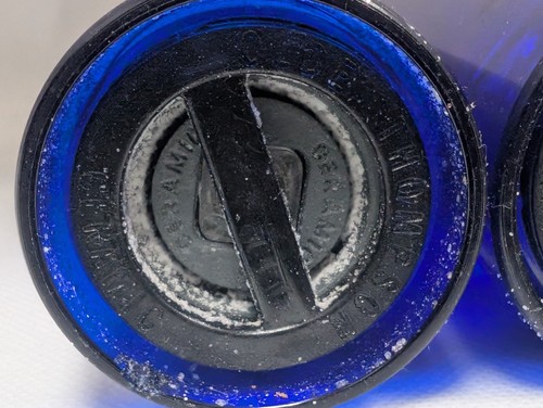 Vintage Olde Thompson Cobalt Blue Tuscany Salt Shaker Pepper Grinder 11" Tall S7 - Picture 8 of 8