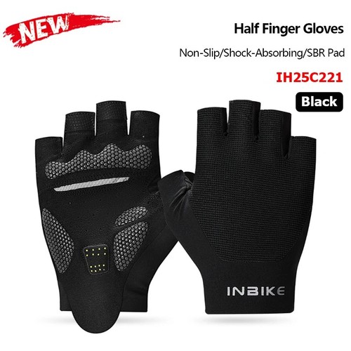 INBIKE Half Finger Cycling Gloves – Summer MTB Gloves with Shock Absorption - Picture 21 of 33