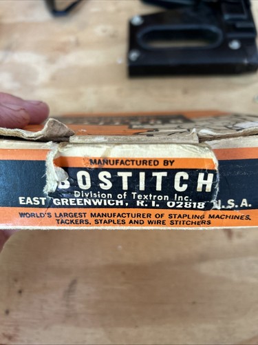 Vintage 1972 BOSTITCH T5 TACKER In Box USA ๐บ๐ธ BLACK - Picture 3 of 12