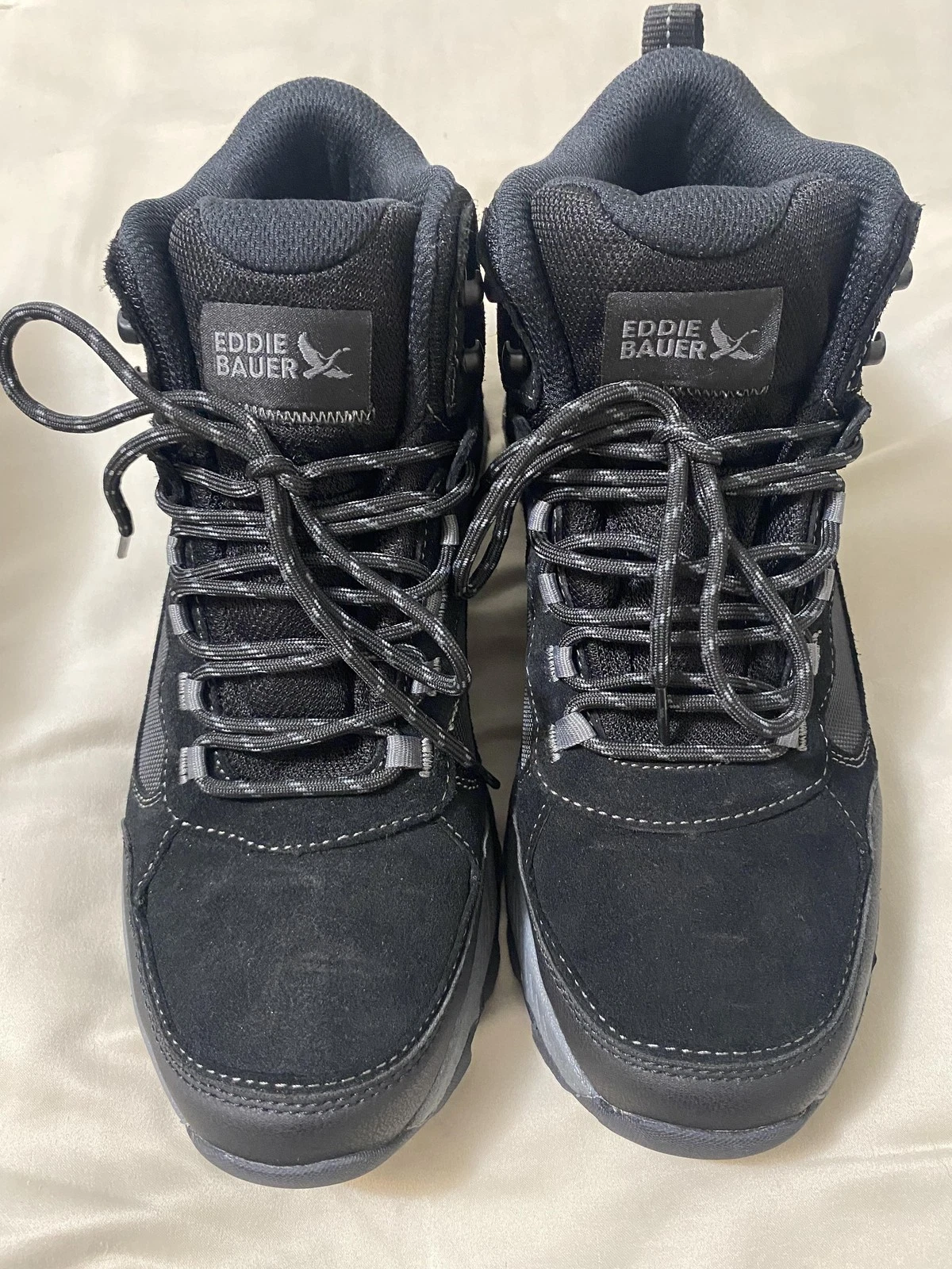 Eddie Bauer Shoes Mens Size 9 Black Bonham Waterproof Snow Hiking Trail Boots