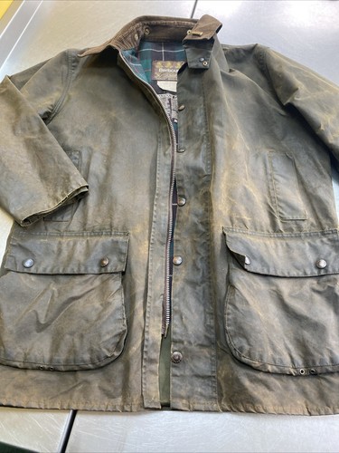 1990 Barbour Northumbria C44 Men’s XXL 56in Heavy Waxed Country Jacket - Picture 18 of 22