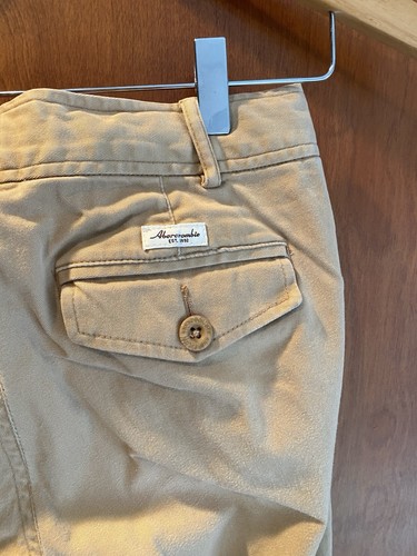 Chino kaki vintage anni 90/Y2K Abercrombie taglia 4R vita bassa preppy elasticizzato - Foto 14 di 16