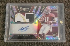 2020 Select Football Henry Ruggs CFP Patch Physcadelic Rookie Auto /5 Alabama