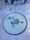 Black and White Flower Trivet Round Hot Plate