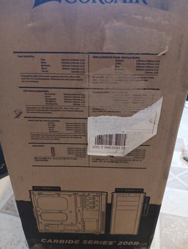 Corsair Carbide Series 200R Mid-Tower Case Black Compact ATX PC Case Open Box - Afbeelding 2 van 4