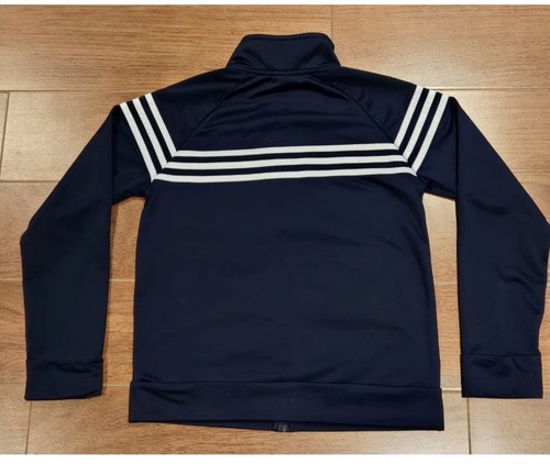 Adidas Track Jacket Youth 10-12 Full Zip Athletic Wear Sweater Navy White EUC - Picture 5 of 8
