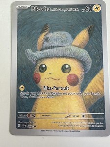 Pikachu with Grey Felt Hat Card | eBay