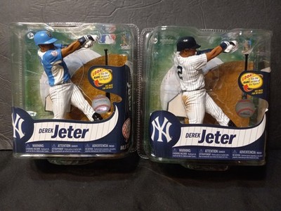 McFARLANE DEREK JETER LOT (2) WHITE  & BLUE JERSEY VARIANT 2013 SERIES 31 MOC 