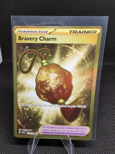 Bravery Charm 175/142 Stellar Crown Gold Hyper Rare NM/M Pokemon Card