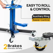 2 Stage Steel Hydraulic Transmission Jack Stand Gearbox Lifter Hoist 1100Lb Blue